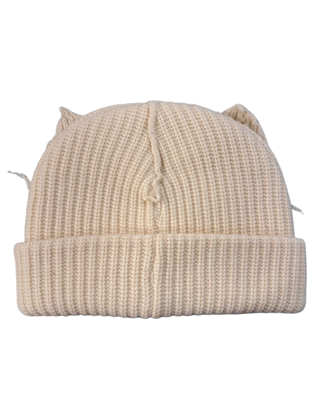 CHARLES JEFFREY LOVERBOY SUPERSIZED CHUNKY EARS BEANIE ECRU