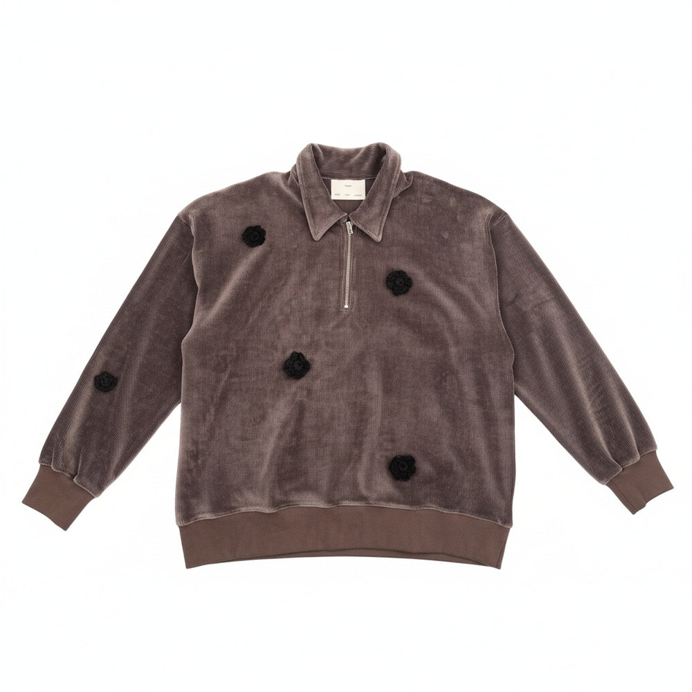 SONG FOR THE MUTE ''DAISY'' QUARTER ZIP JUMPER CHARCOAL