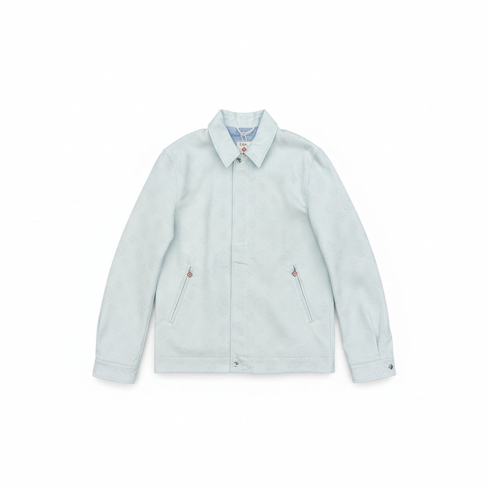 CASABLANCA COLLARED BLOUSON PALE BLUE
