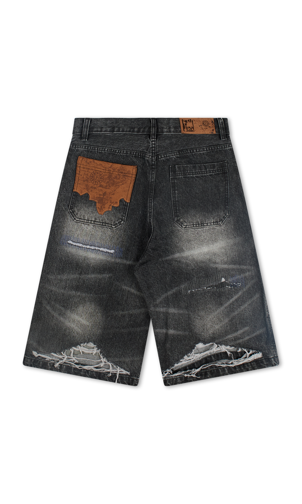 Birth of a Royal Child Nautical Treasure Map Jorts Grey