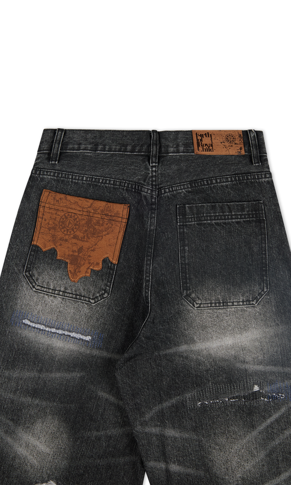 Birth of a Royal Child Nautical Treasure Map Jorts Grey