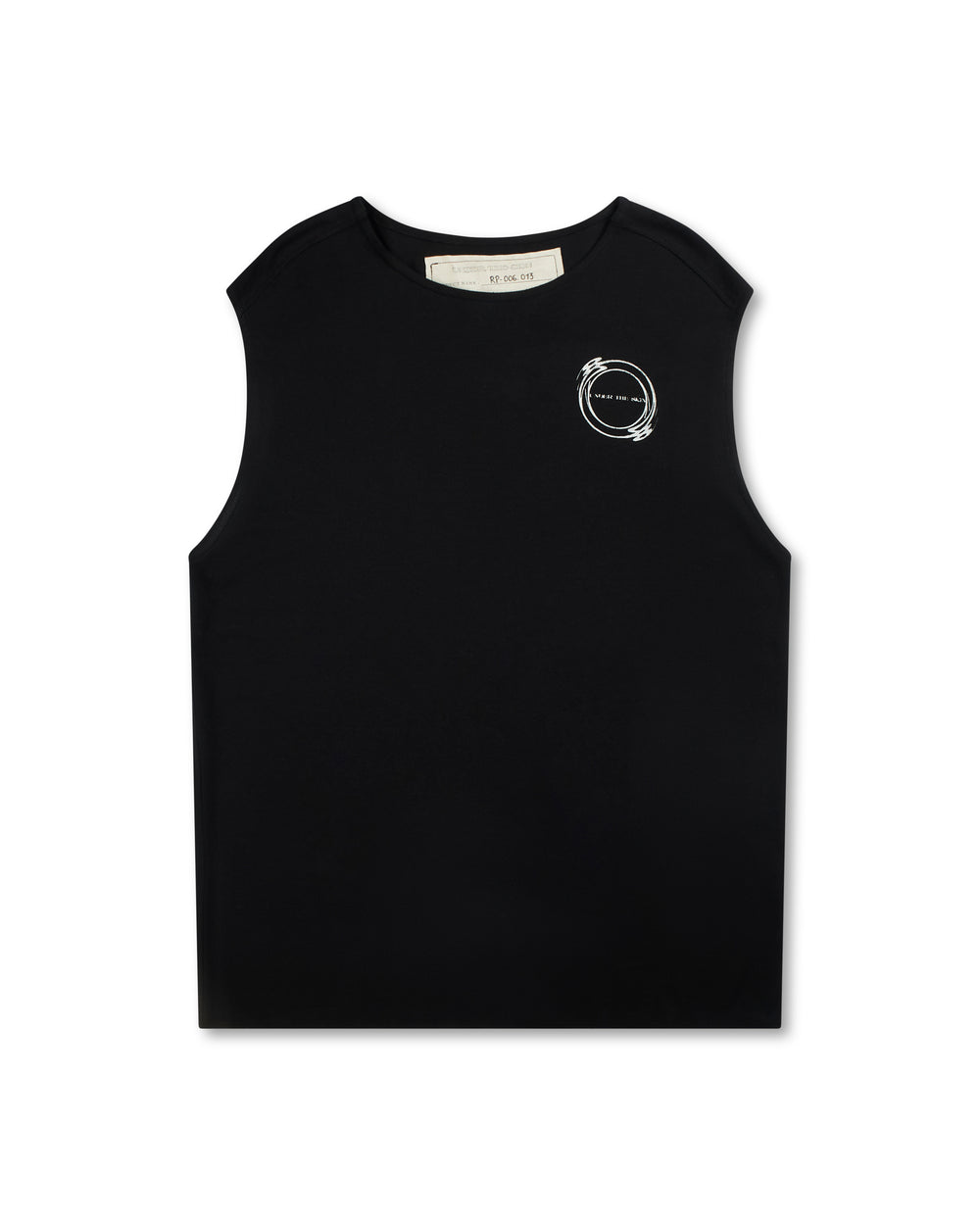 Under The Sign PRINTED SLEEVELESS T-SHIRT BLACK