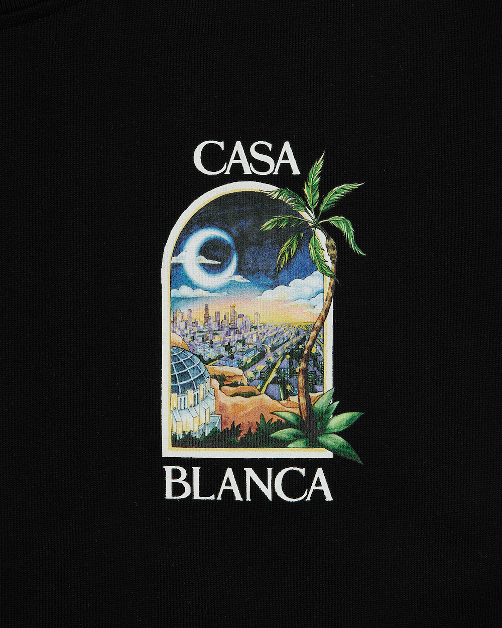 Casablanca LA Night Printed T-Shirt Black