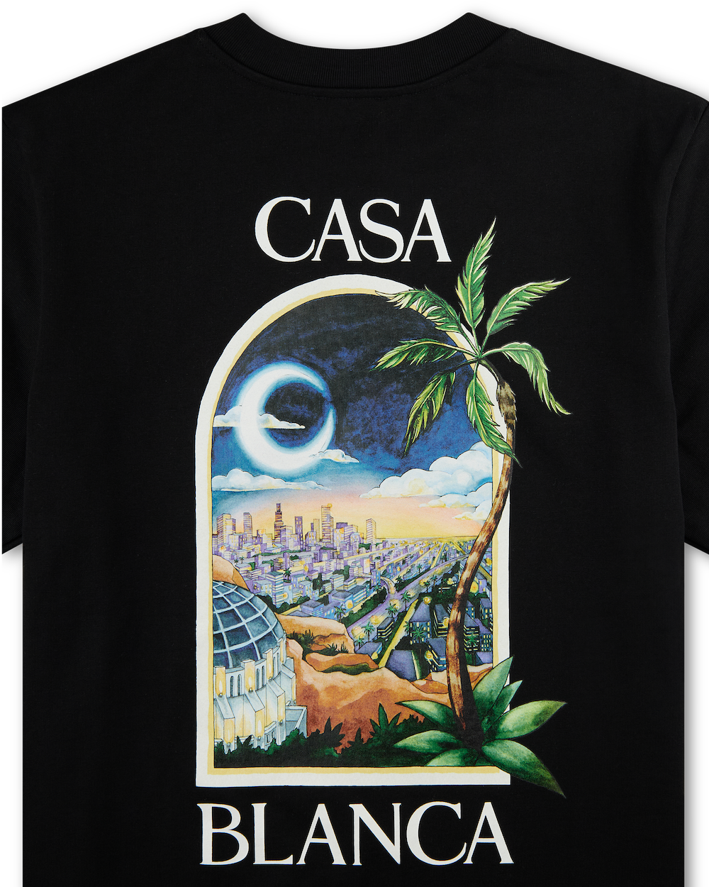 Casablanca LA Night Printed T-Shirt Black