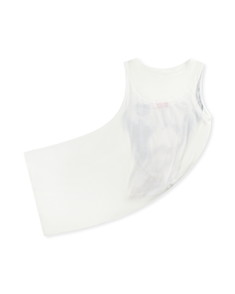 CHARLES JEFFREY LOVERBOY DRAPED MESH VEST WHITE