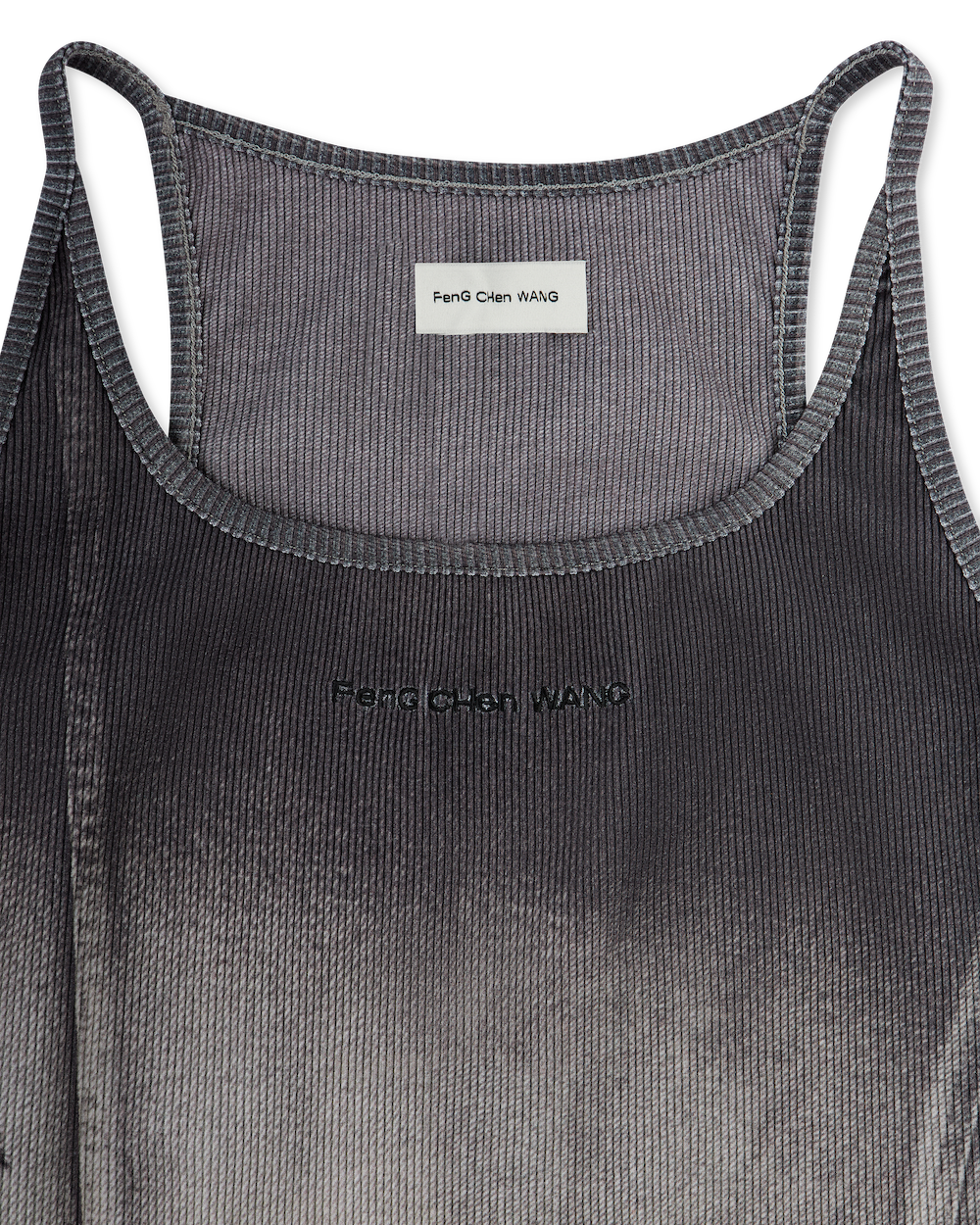 FENG CHEN WANG DENIM BLACK GRADIENT PRINT VEST
