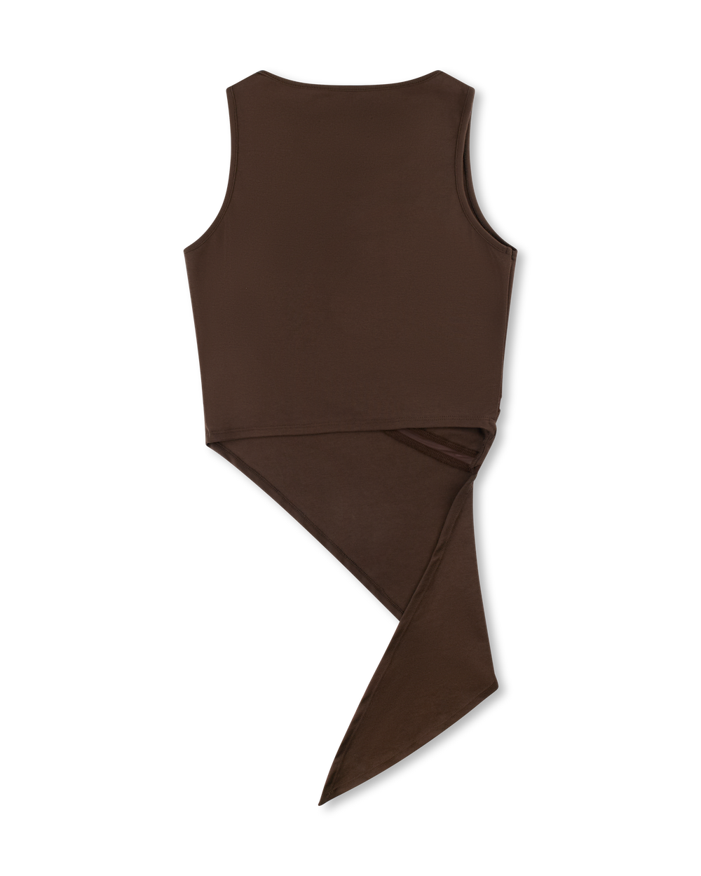 Feng Chen Wang Patchwork Vest Dark Brown