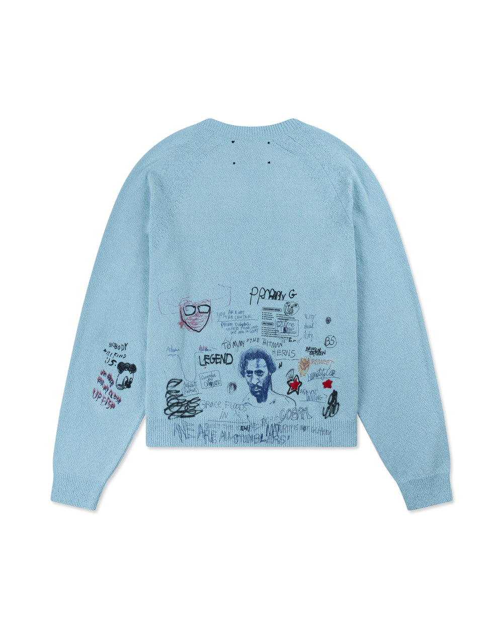 PALY BOOZE CROOZE KNIT SWEATER BABY BLUE