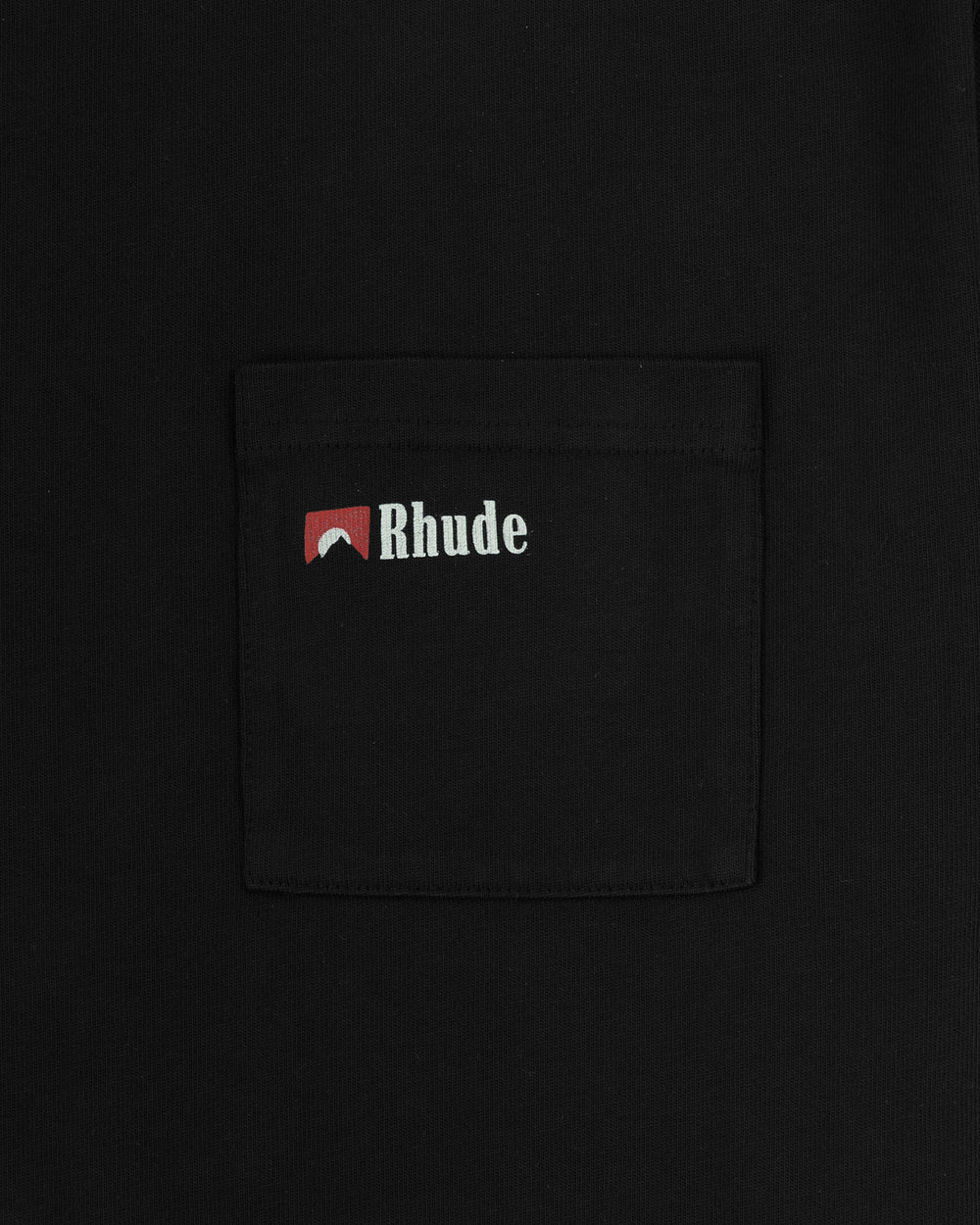 RHUDE MOONLIGHT WOLF POCKET TEE VINTAGE BLACK / WHITE / RED