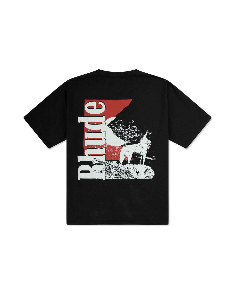 RHUDE MOONLIGHT WOLF POCKET TEE VINTAGE BLACK / WHITE / RED