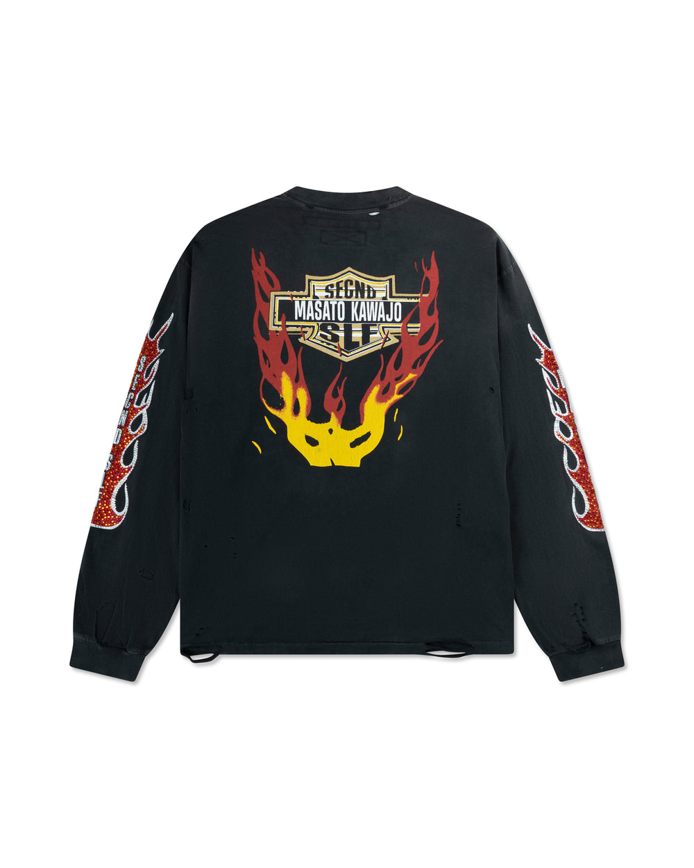 Secndslf Firestorm Vintage LS x Masato Kawajo Black/Orange