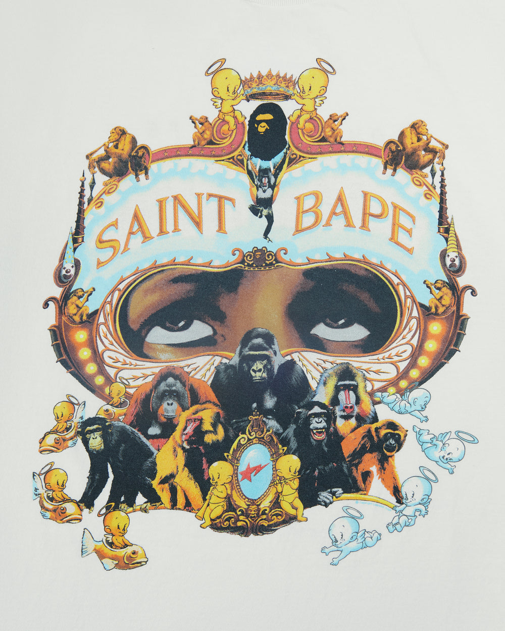 Saint Michael x Bape Generation Tee White