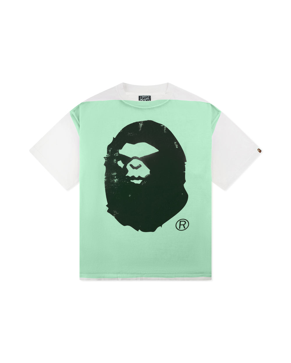 Saint Michael x Bape Handprint White/Green Tee