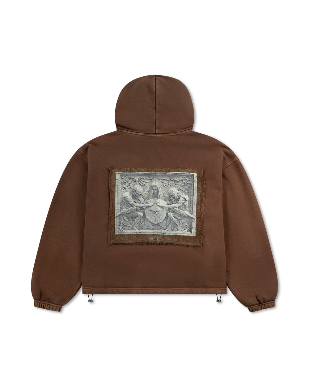 Thug Club Devil Peace Patch Hoodie Brown