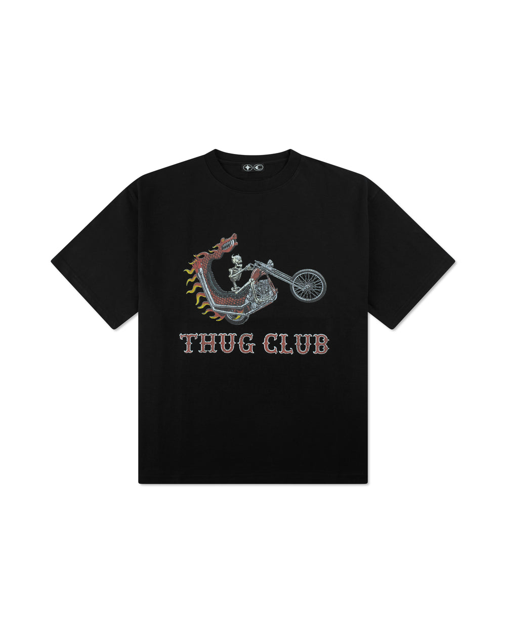Thug Club Dragon Chopper T-Shirt Black