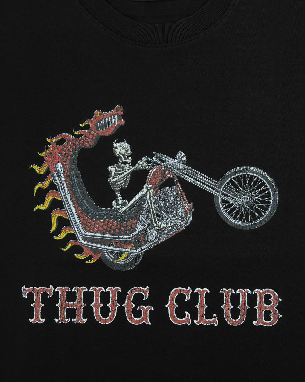 Thug Club Dragon Chopper T-Shirt Black