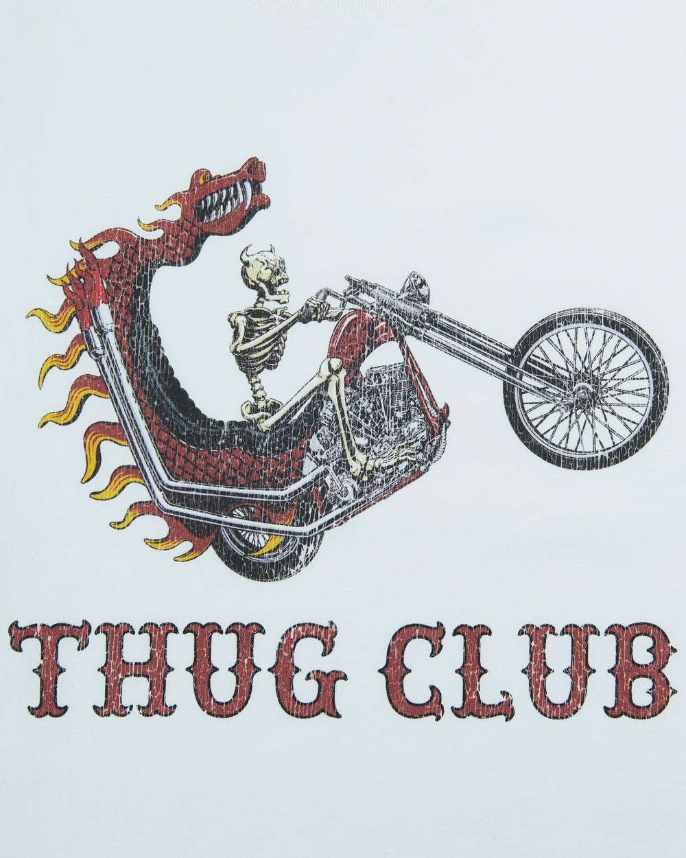 Thug Club Dragon Chopper T-Shirt White