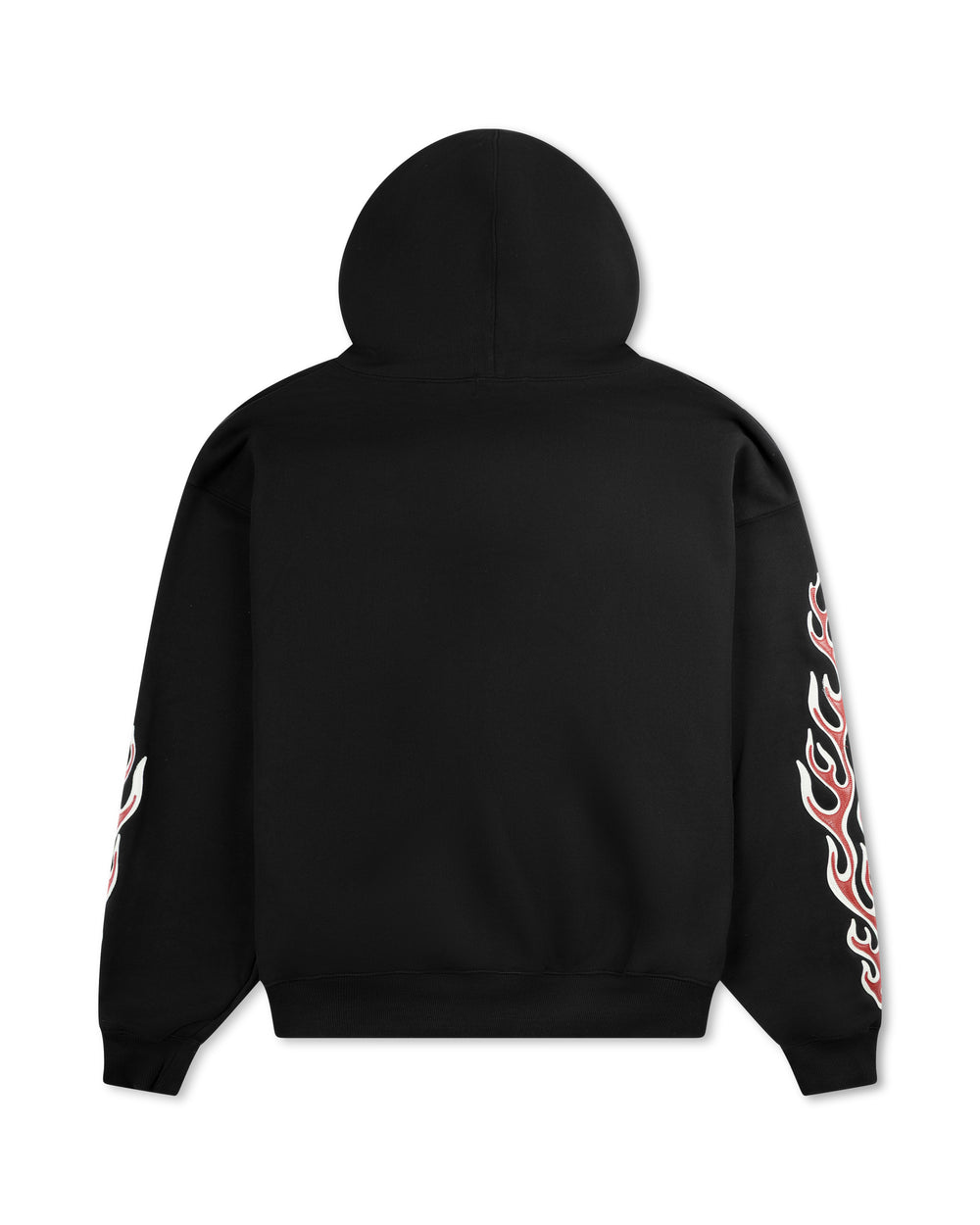 Thug Club Leather Flame Hoodie Black