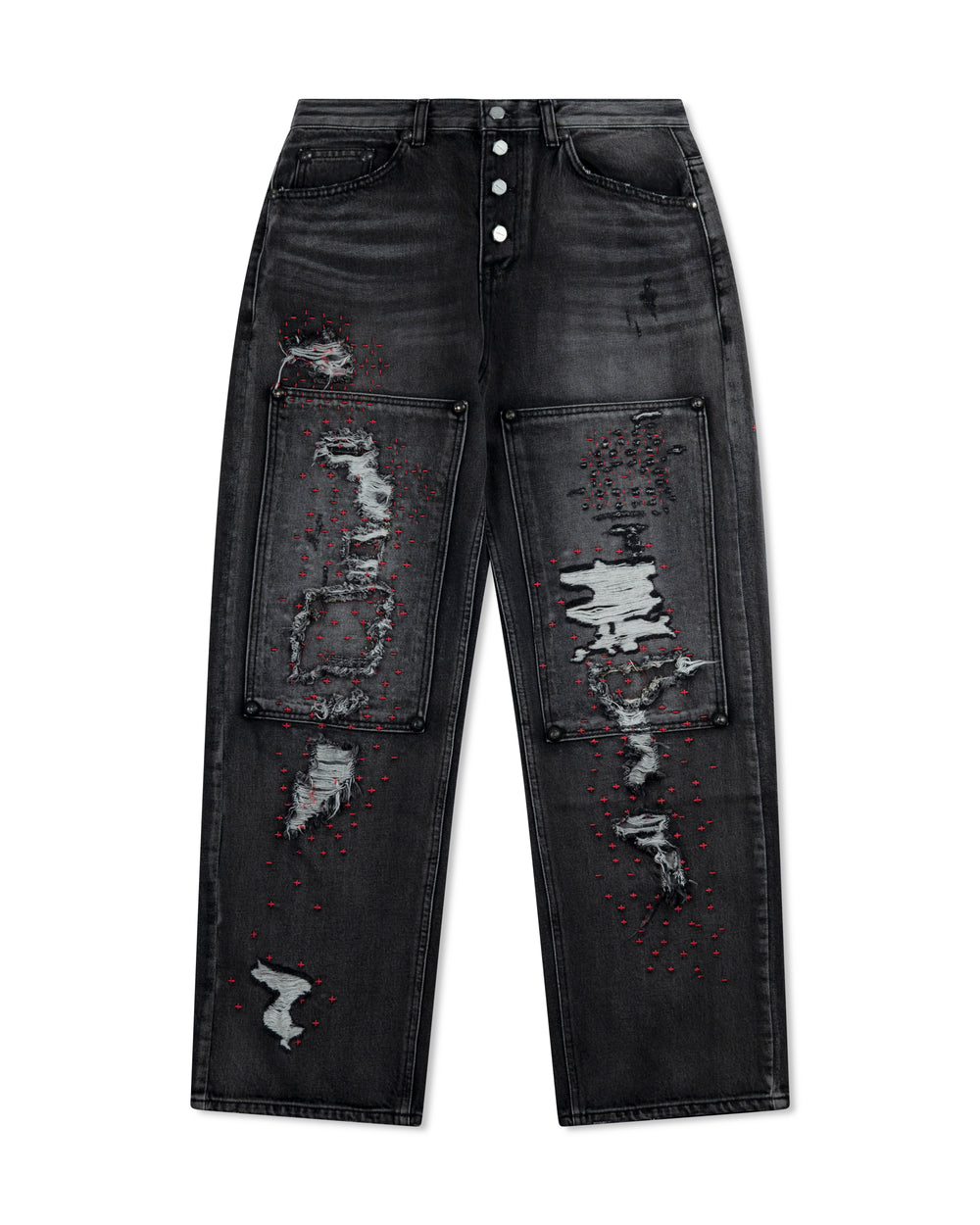 Thug Club Vintage Double Knee Pants Black