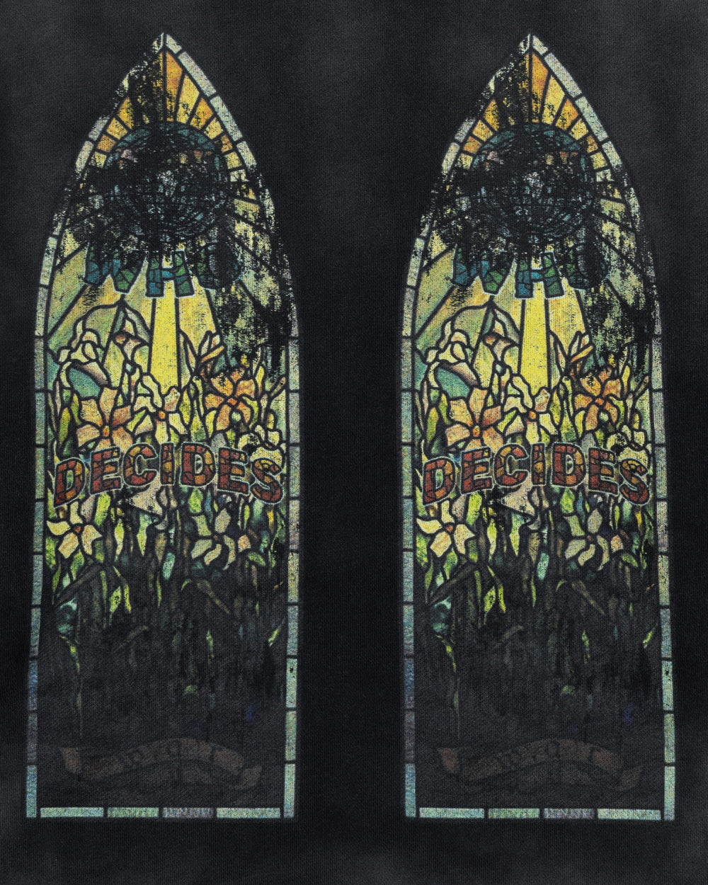 WHO DECIDES WAR FADED HOODED PULLOVER COAL