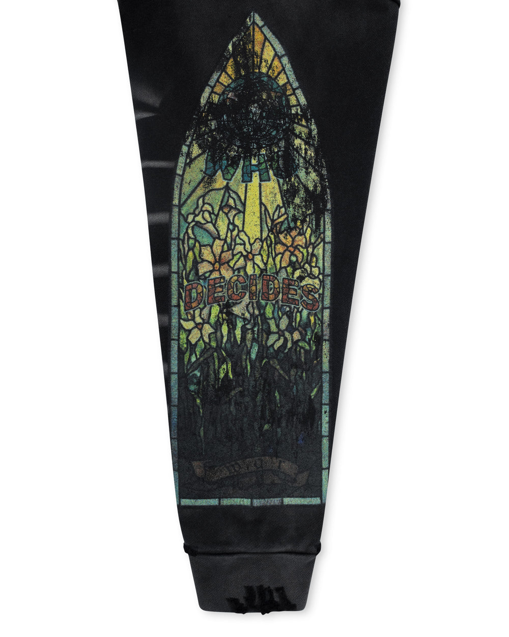 WHO DECIDES WAR FADED HOODED PULLOVER COAL