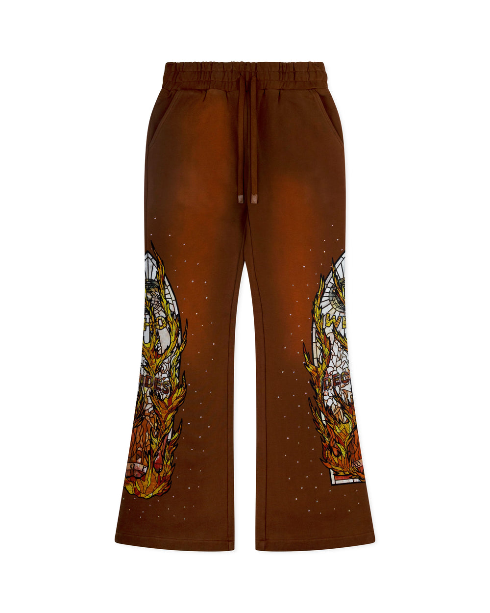 WHO DECIDES WAR FLAME GLASS SWEATPANT RUST