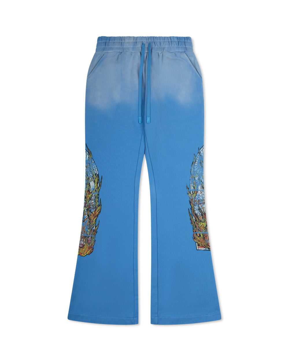 WHO DECIDES WAR FADED FLAME GLASS SWEATPANT SKY