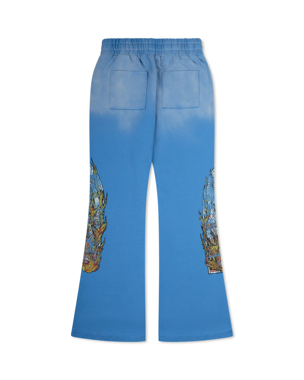 WHO DECIDES WAR FADED FLAME GLASS SWEATPANT SKY