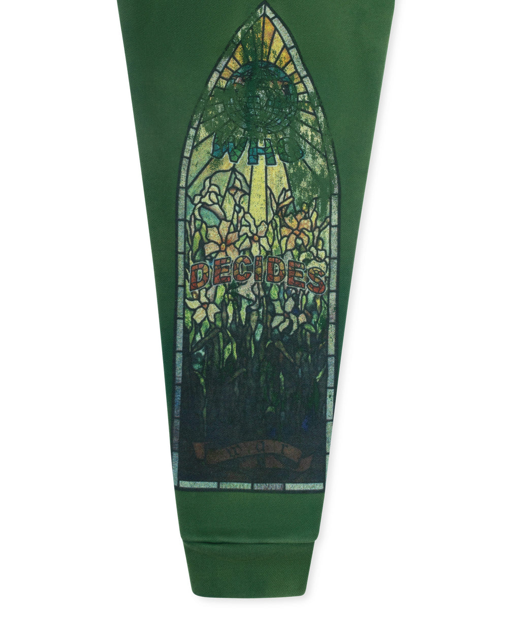 WHO DECIDES WAR FADED HOODED PULLOVER EMERALD