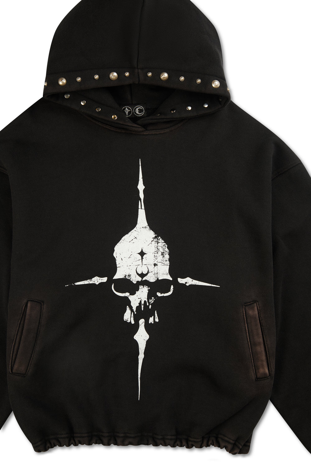Thug Club Peace Stud Hoodie Black
