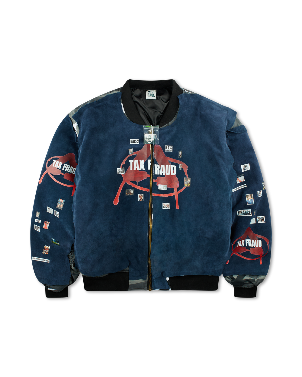 COUCOU BEBE TAX FRAUD BOMBER JACKET BLUE/BLACK