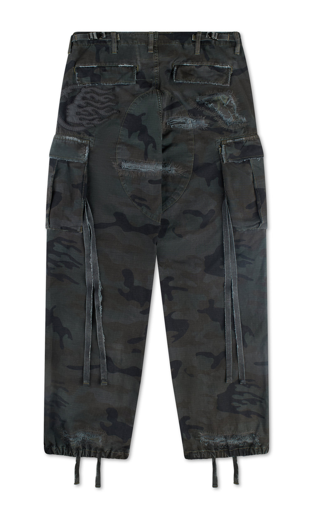 HELLSTAR CARGO PANTS (RIPPED) BLACK