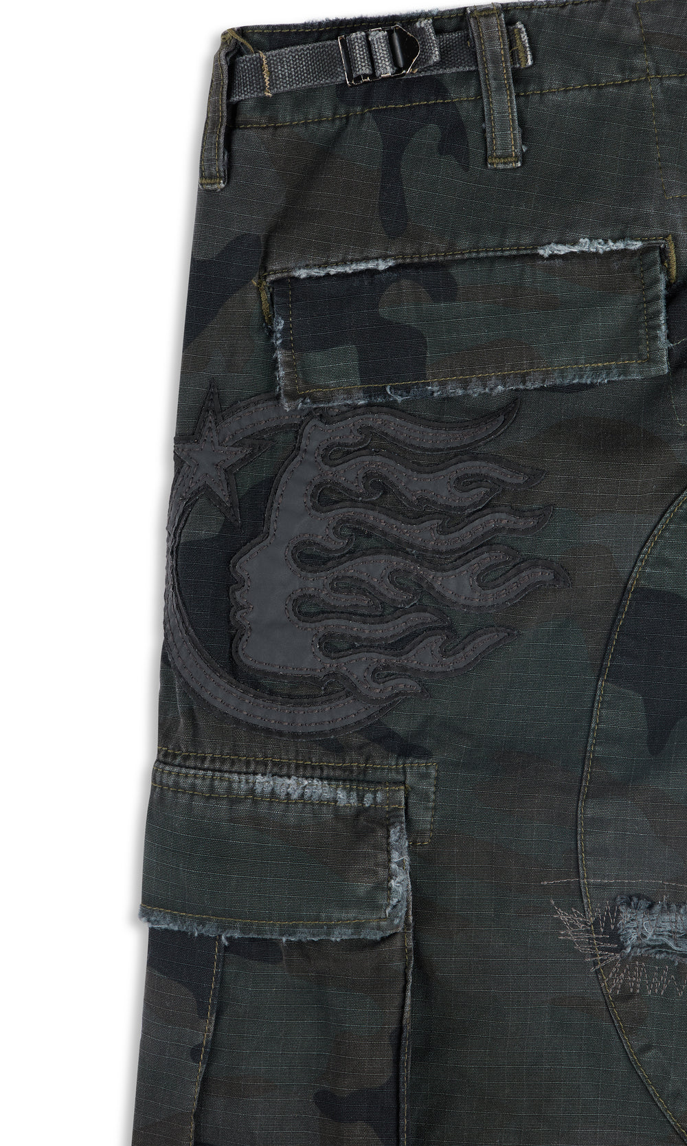 HELLSTAR CARGO PANTS (RIPPED) BLACK
