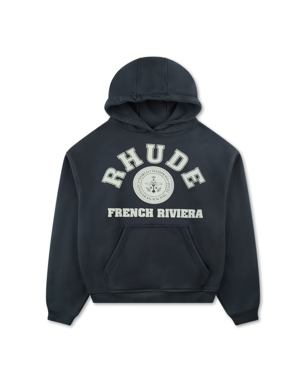RHUDE FRENCH RIVIERA HOODIE VINTAGE BLACK