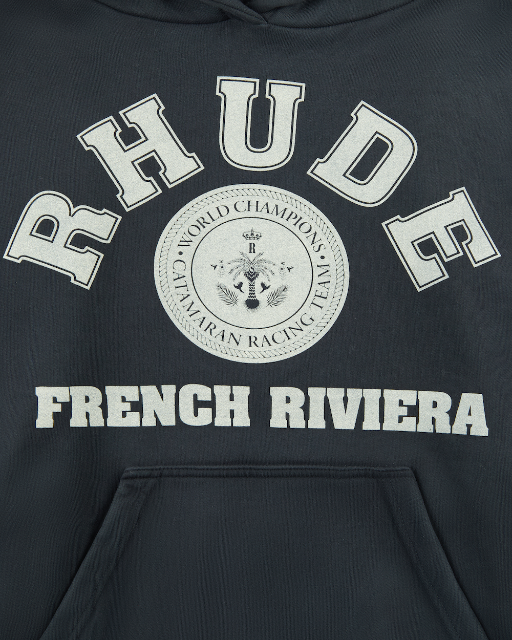 RHUDE FRENCH RIVIERA HOODIE VINTAGE BLACK