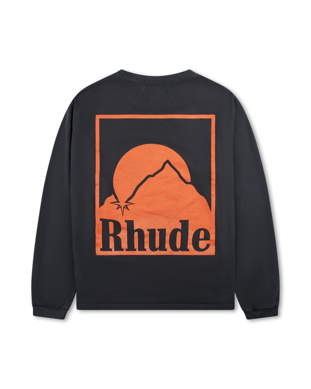 RHUDE MOONLIGHT BADGE LS TEE VTG BLACK