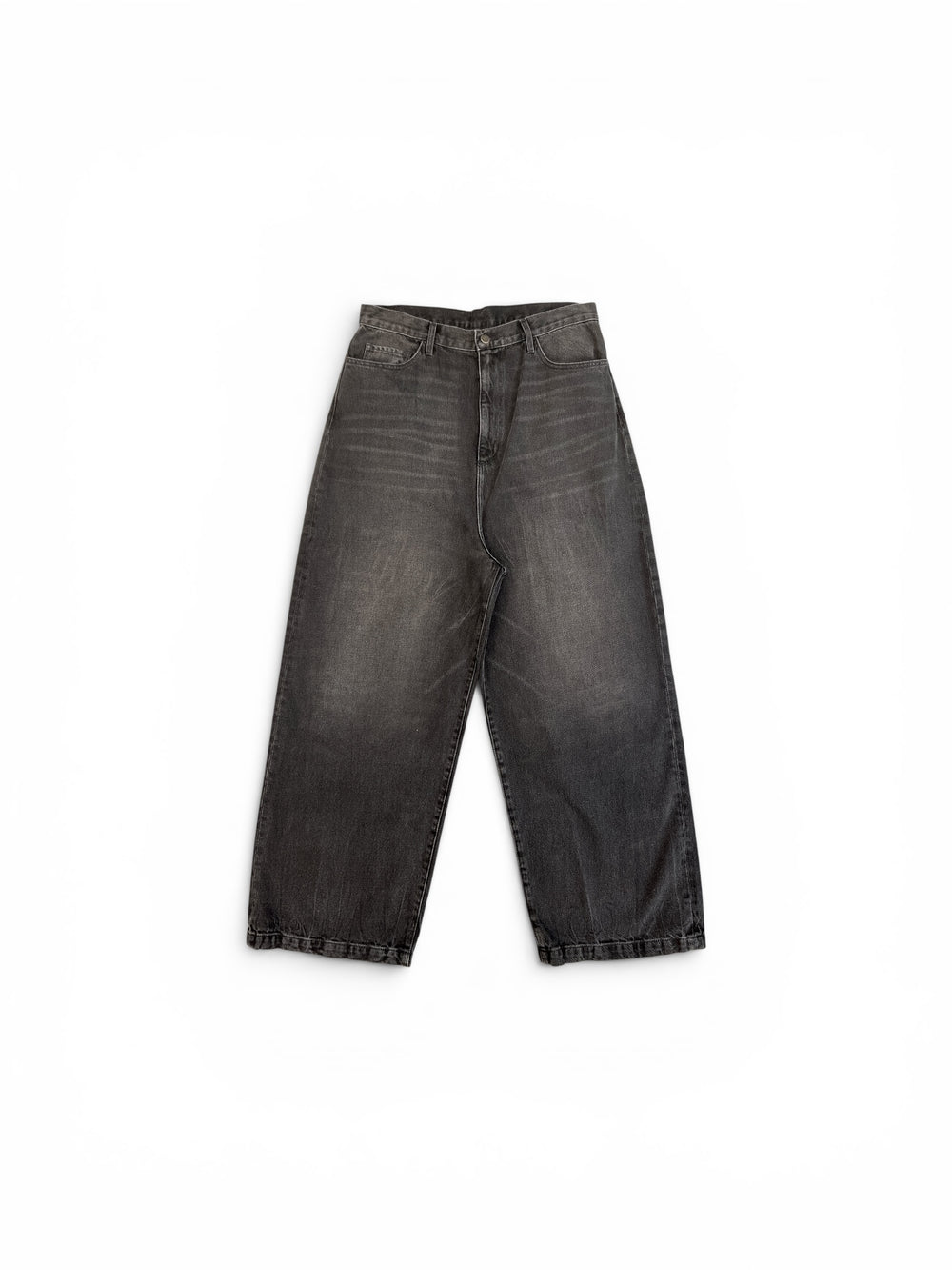 SECNDSLF EXTENDED RISE PIPE DENIM BLACK