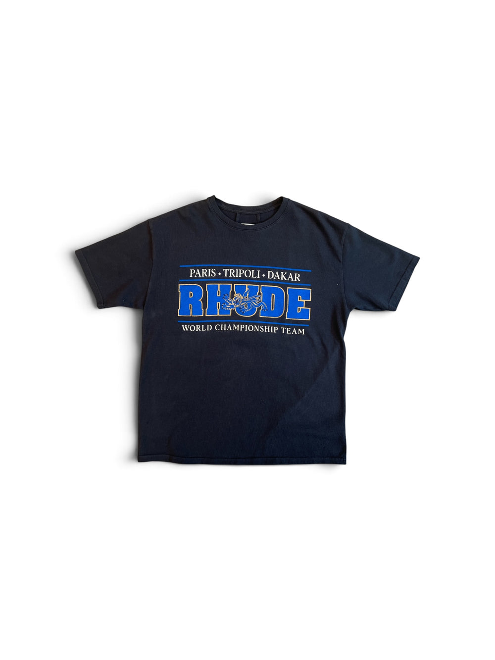 RHUDE RHUDE CHRONO TEE VINTAGE BLACK / BLUE
