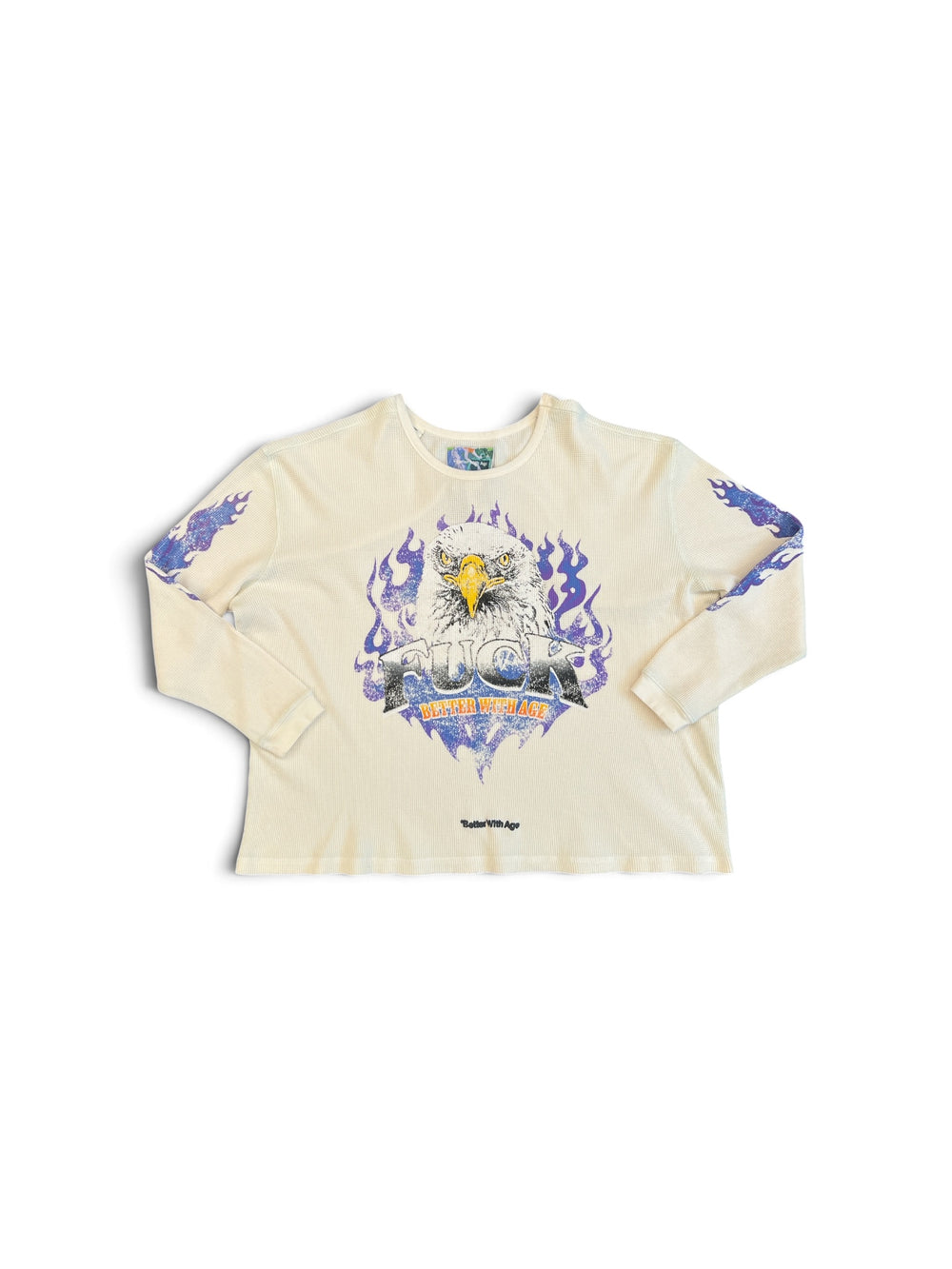 BETTER WITH AGE Gene Waffle Long Sleeve VINTAGE WHITE/YELLOW