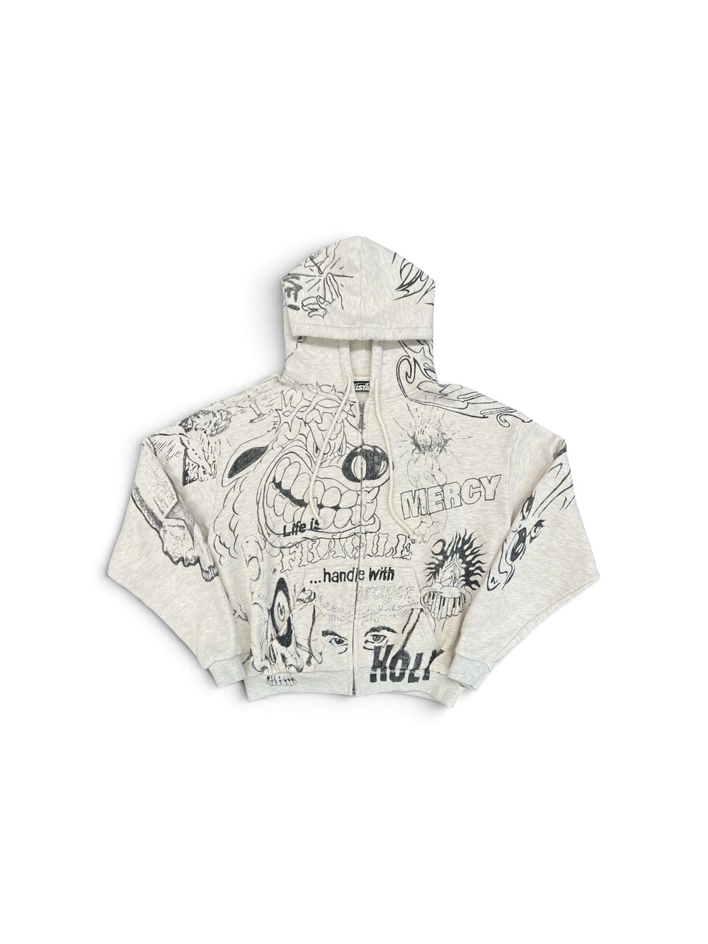 HELLSTAR GRAFFITI ZIP-UP GREY