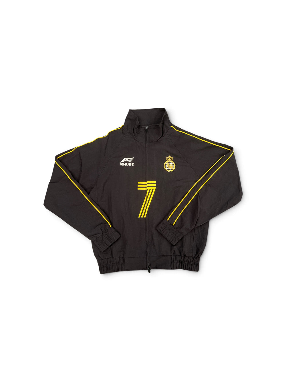 RHUDE LAGO TRACK JACKET BLACK / YELLOW