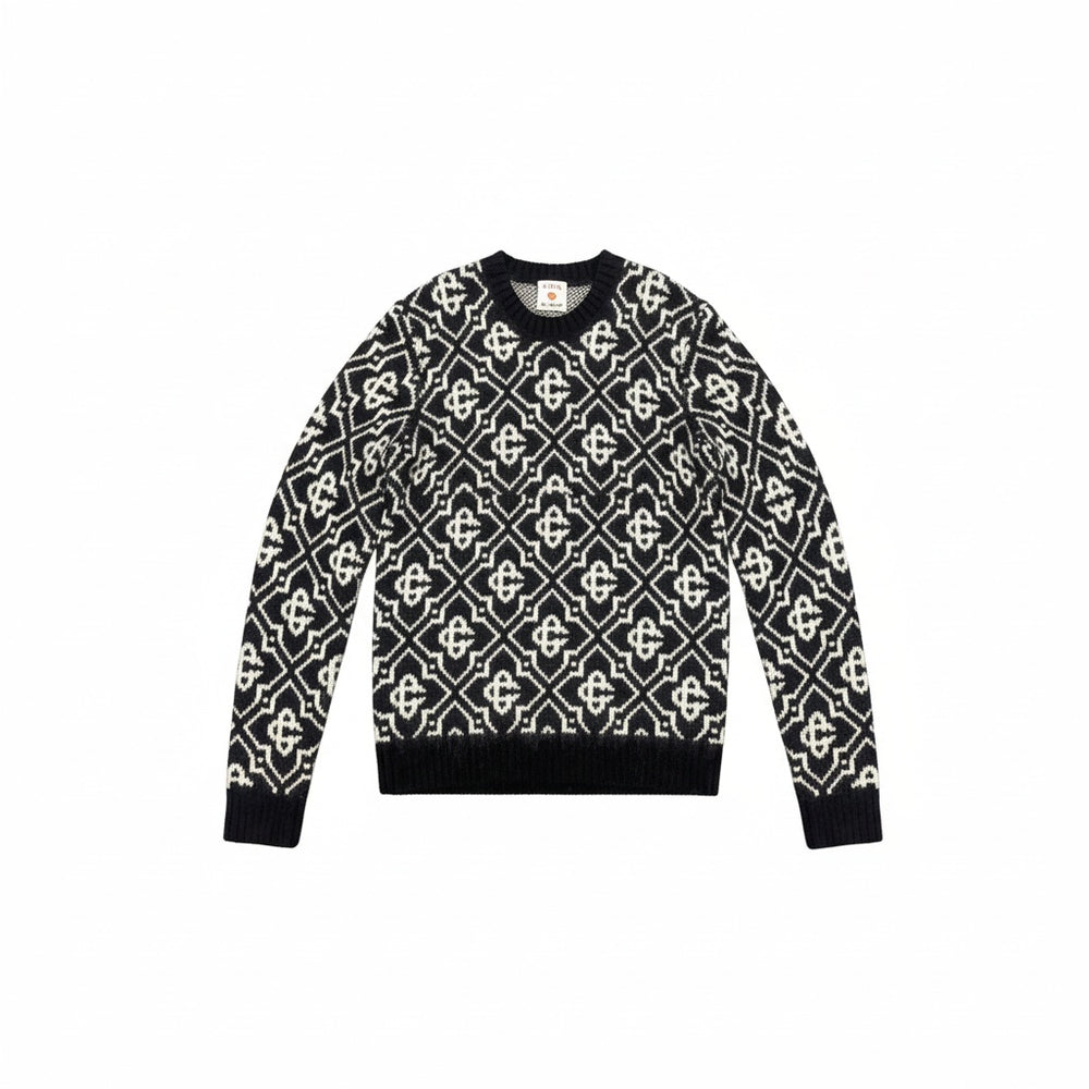 Casablanca Mohair Monogram Jumper Black