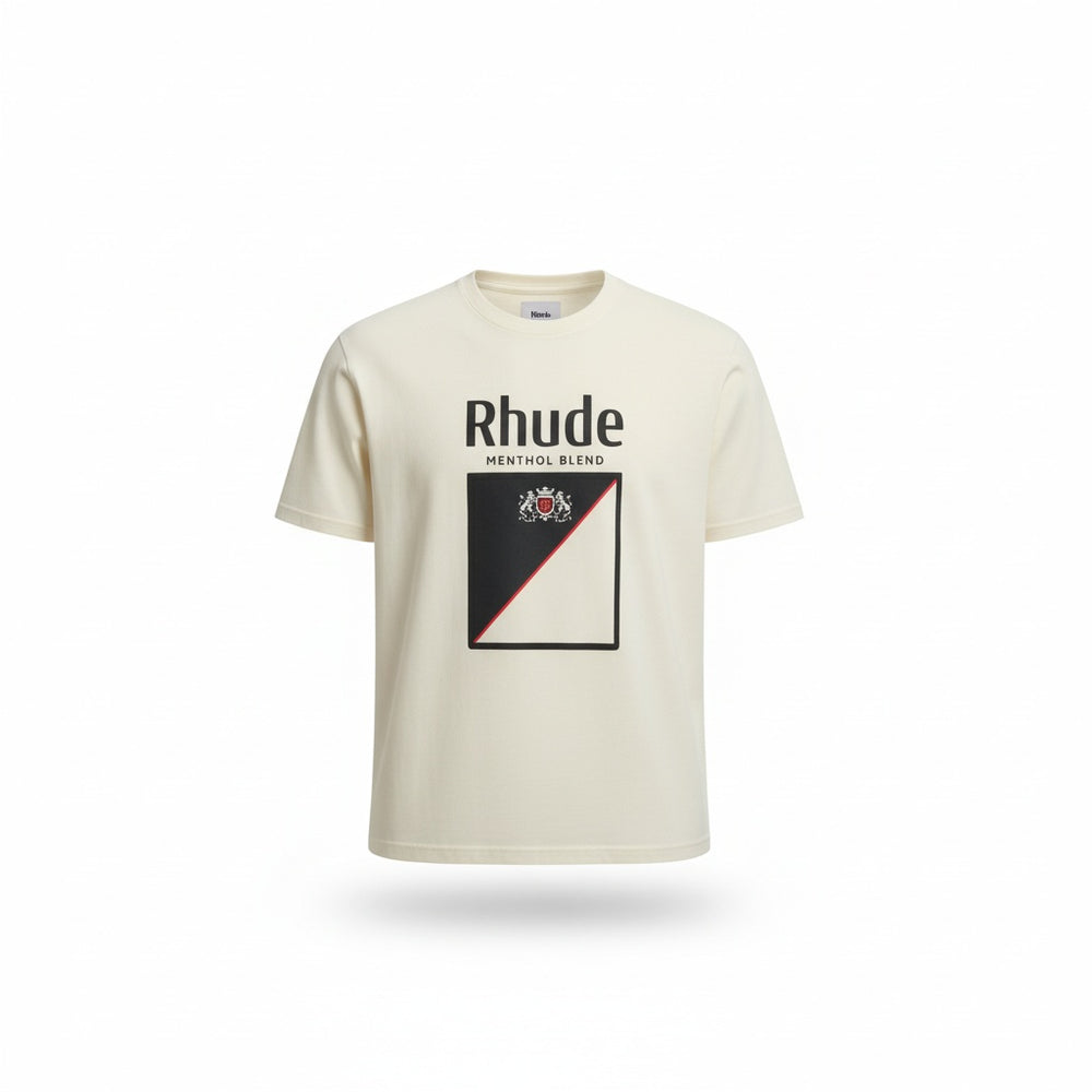 RHUDE COLLINS FUMAR TEE VINTAGE WHITE /BLACK / RED