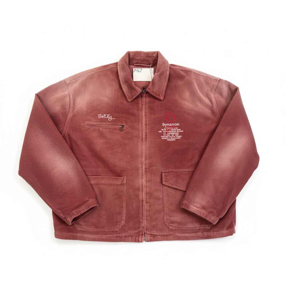 Paly Synanon Cord Work Jacket Burgundy
