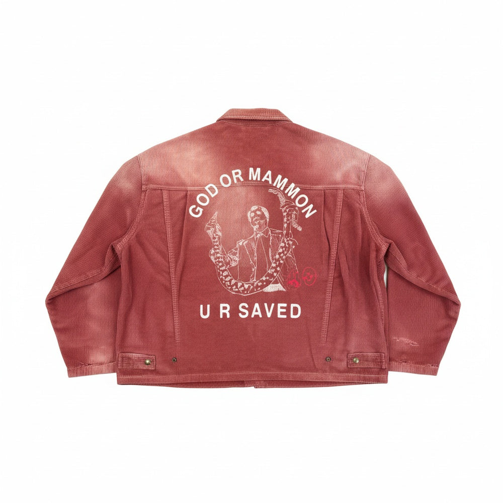 Paly Synanon Cord Work Jacket Burgundy