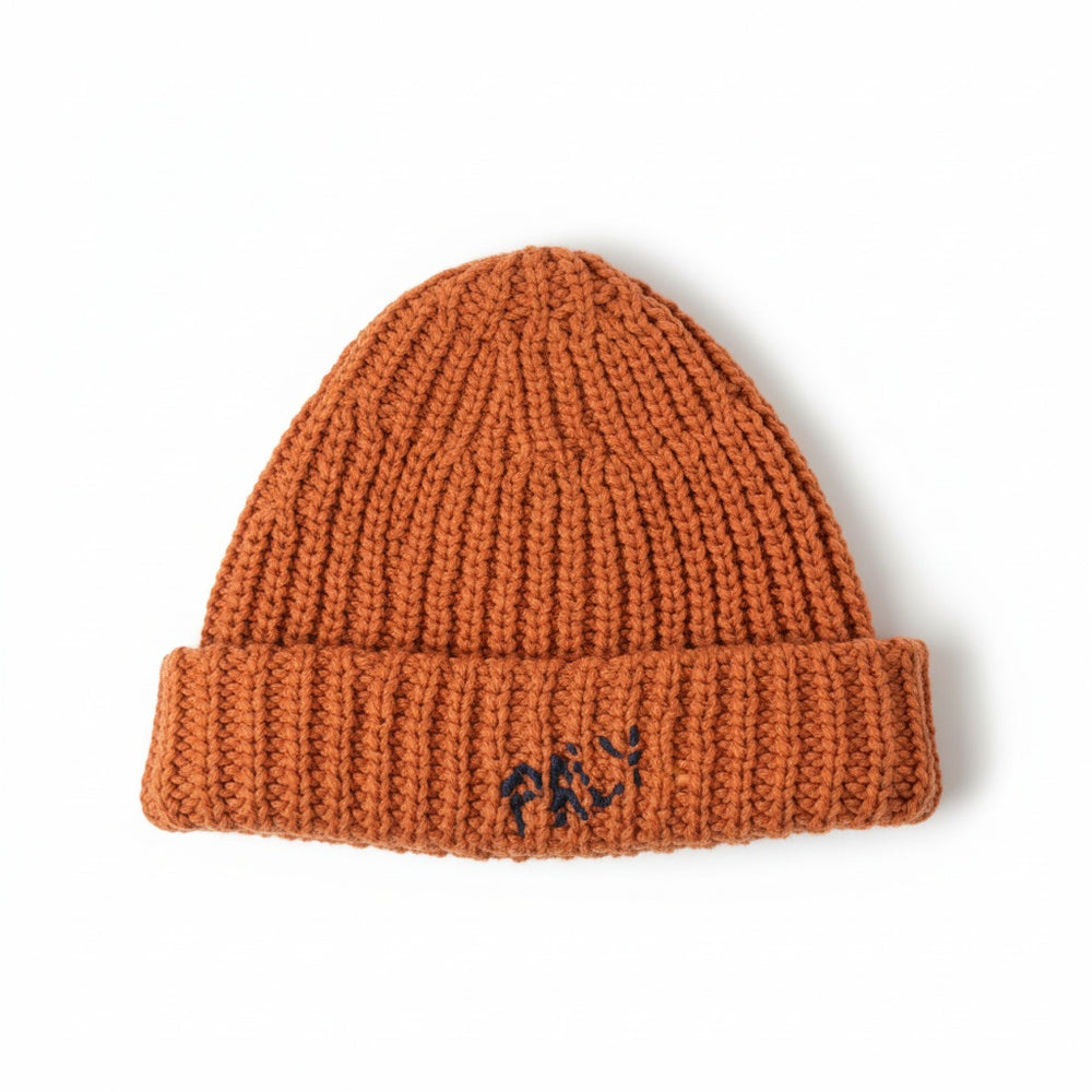 Paly Hand-Knit Beanie Burnt Orange