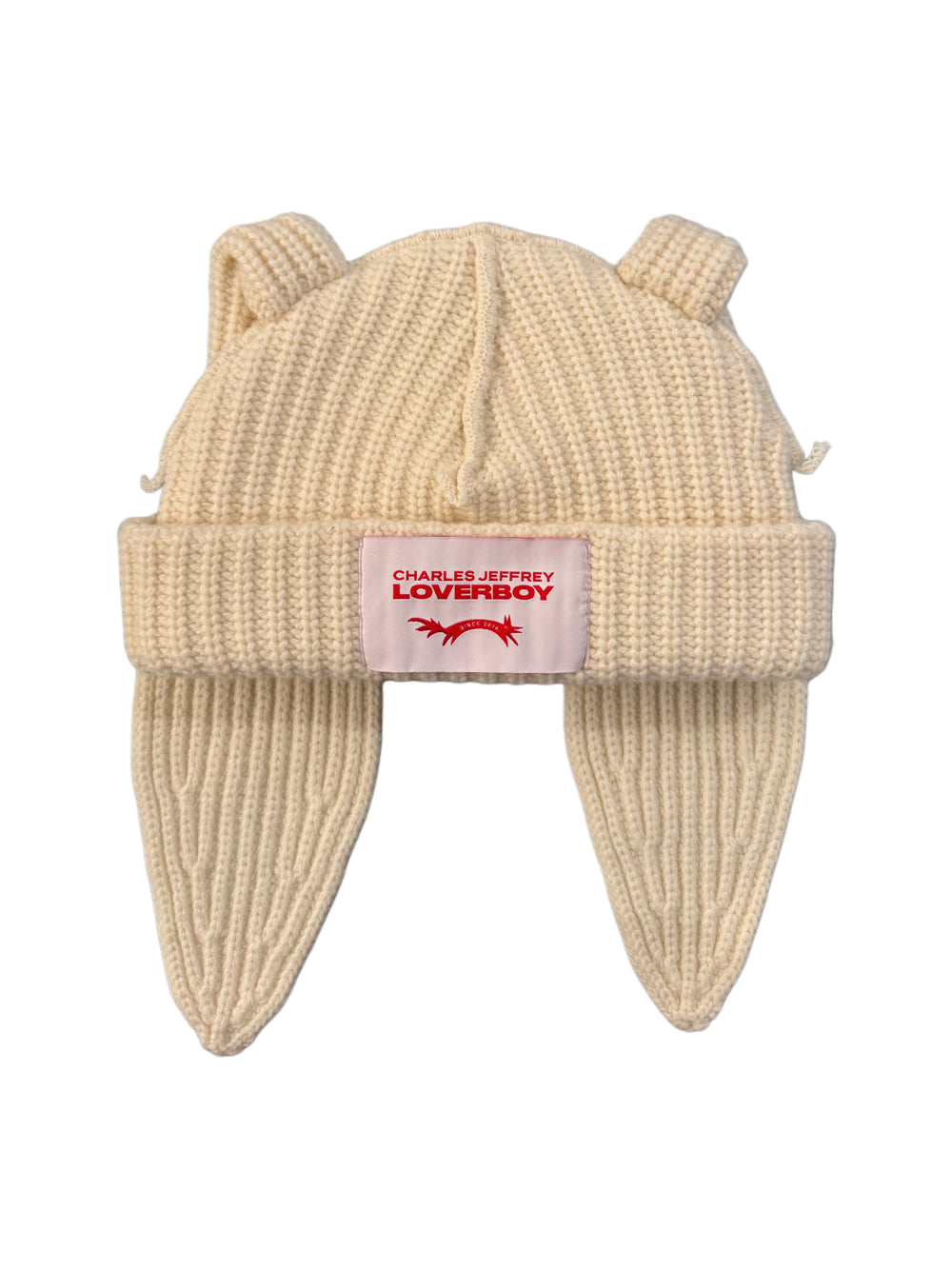 CHARLES JEFFREY LOVERBOY CHUNKY RABBIT BEANIE ECR