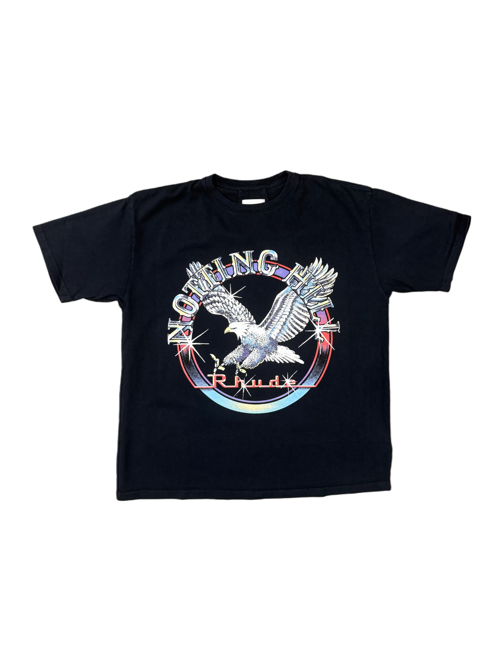 RHUDE NOTTING HILL EAGLE TEE VINTAGE BLACK