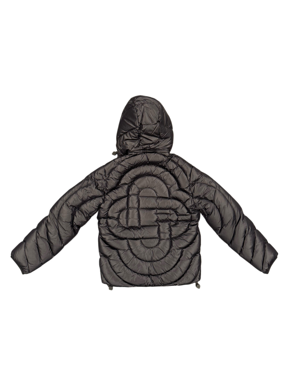 CASABLANCA MENS CC QUILTED PUFFER JACKET BLACK