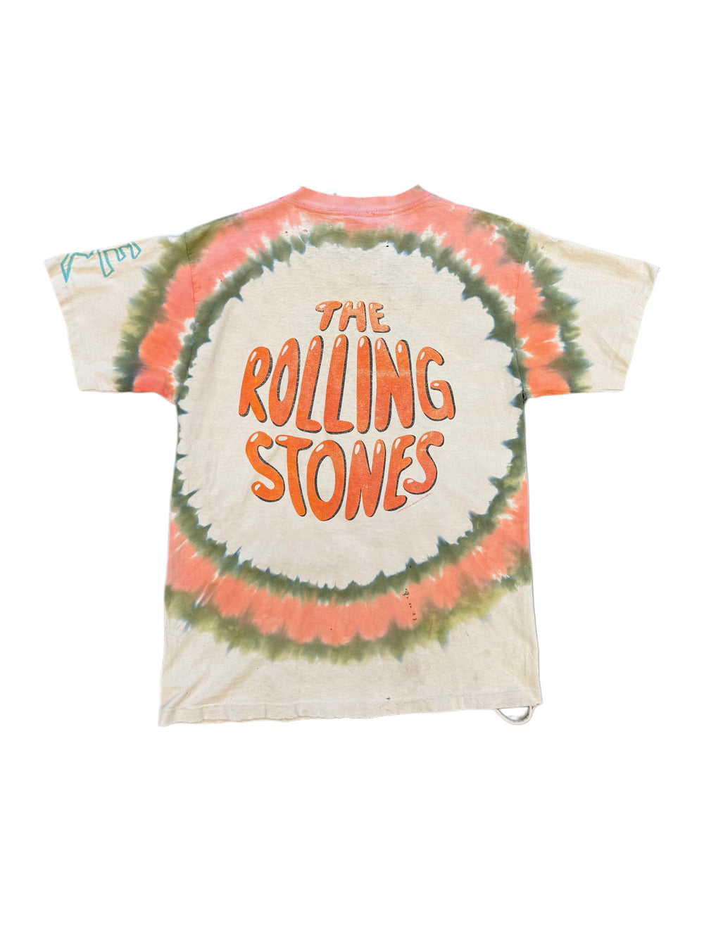 Masato Kawajo Rolling Stones Pink Green Tie Dye Tees